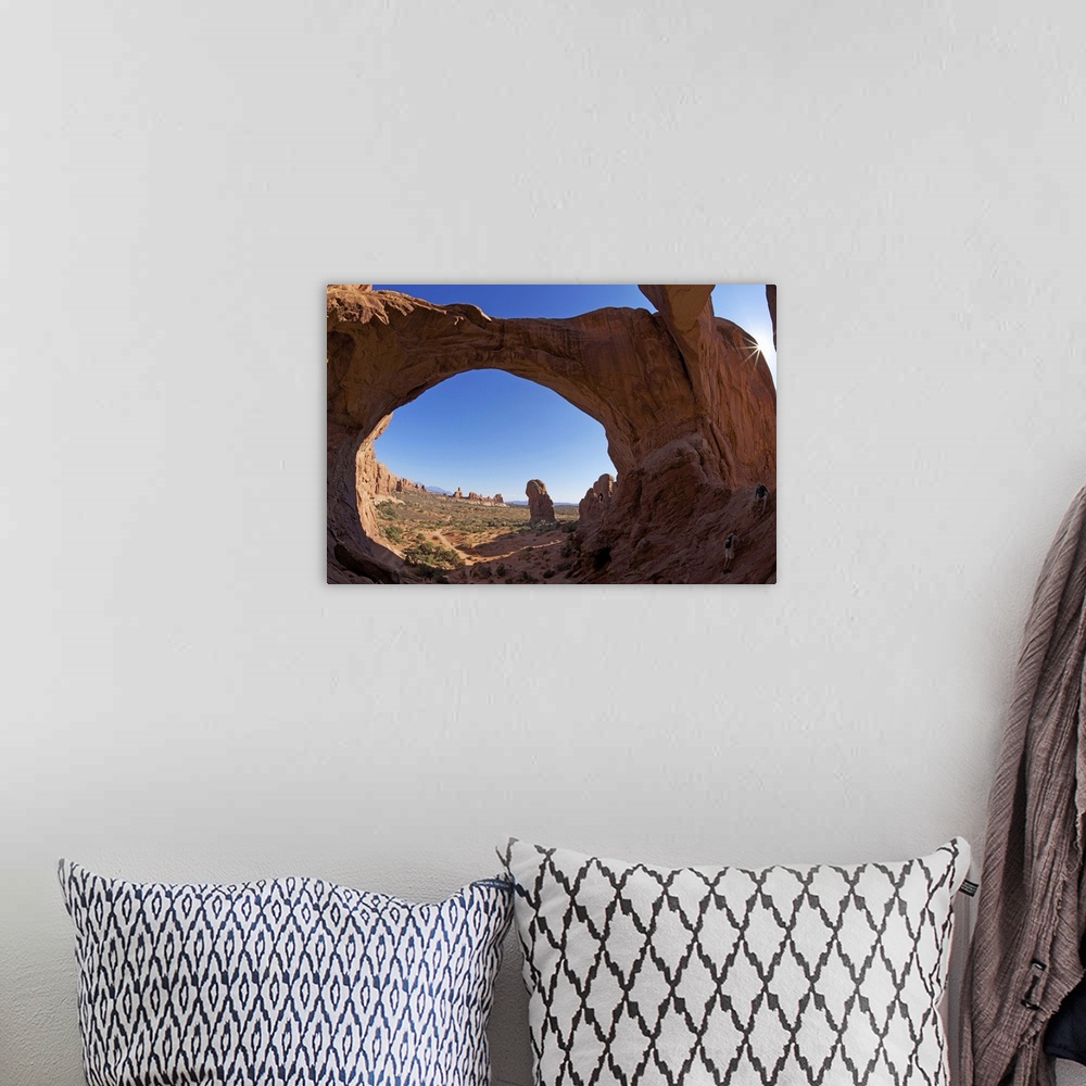 A bohemian room featuring Double Arch, Arches National Park, Moab, Utah