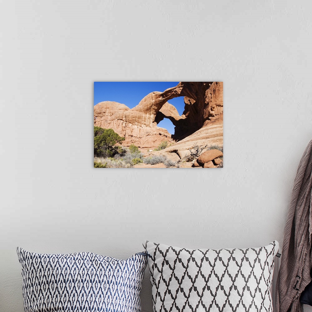 A bohemian room featuring Double Arch in the Windows section of Arches National Park, Utah