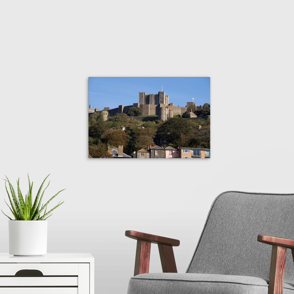A modern room featuring Dover castle, Dover, Kent, England, United Kingdom, Europe