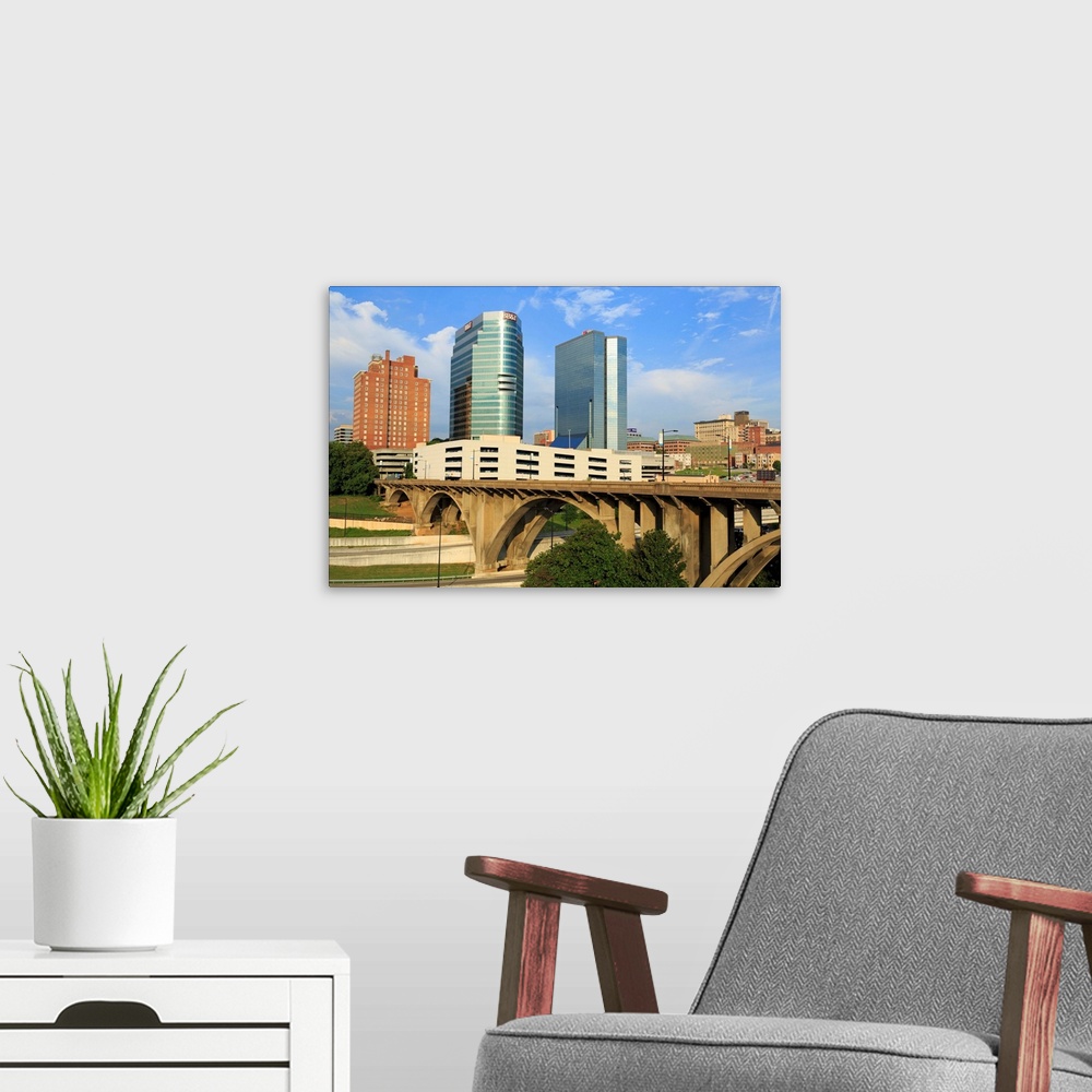 A modern room featuring Downtown skyline, Knoxville, Tennessee, USA