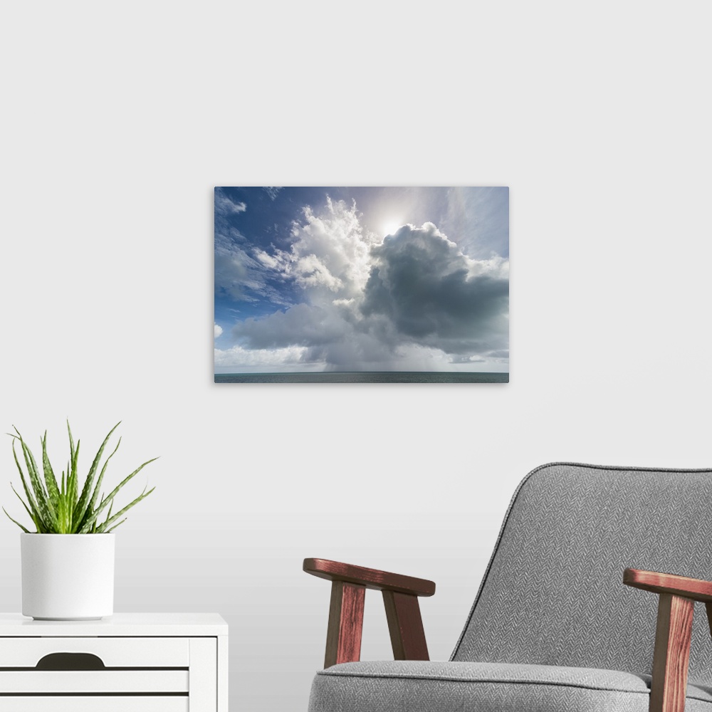 A modern room featuring Dramatic clouds in the Pacific, Wallis and Futuna, Pacific