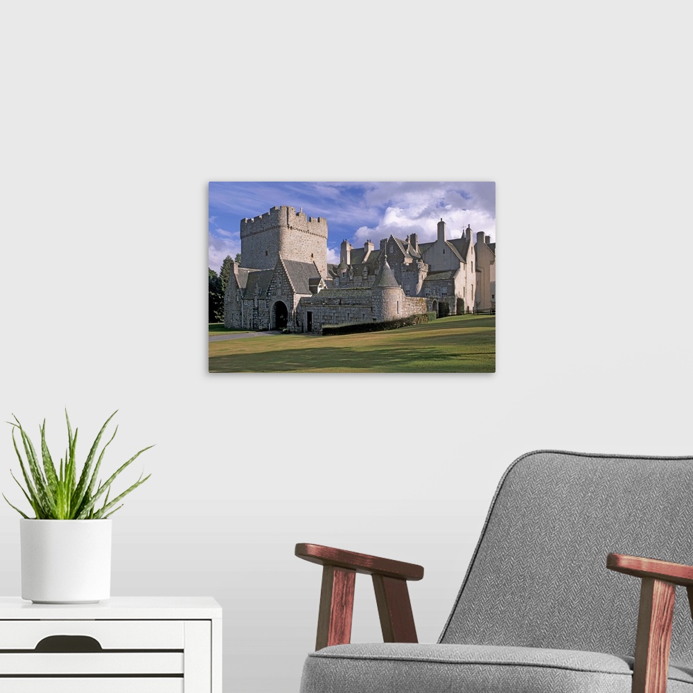 A modern room featuring Drum Castle, with a 13th century keep, Aberdeenshire, Scotland