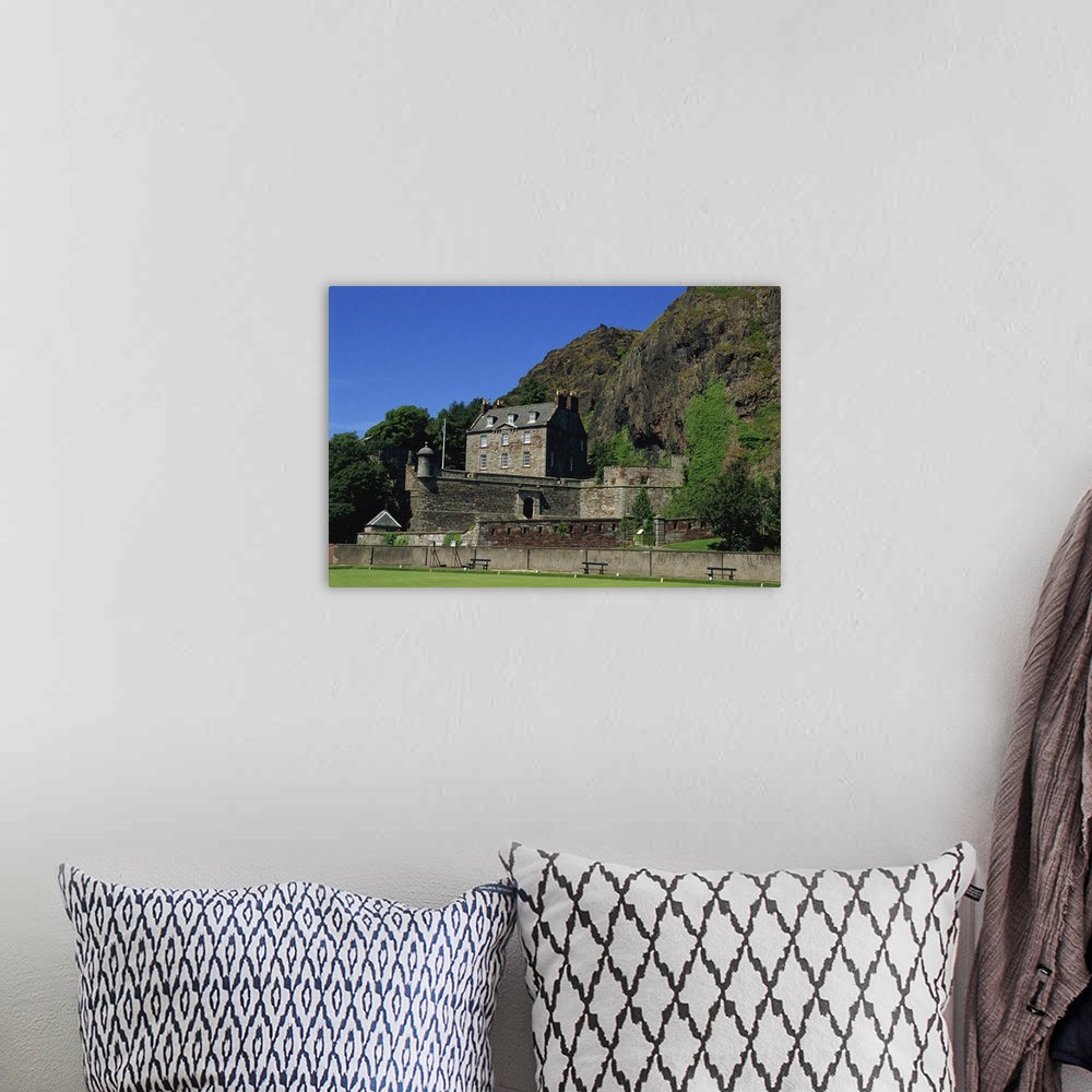 A bohemian room featuring Dumbarton castle, Scotland, United Kingdom, Europe