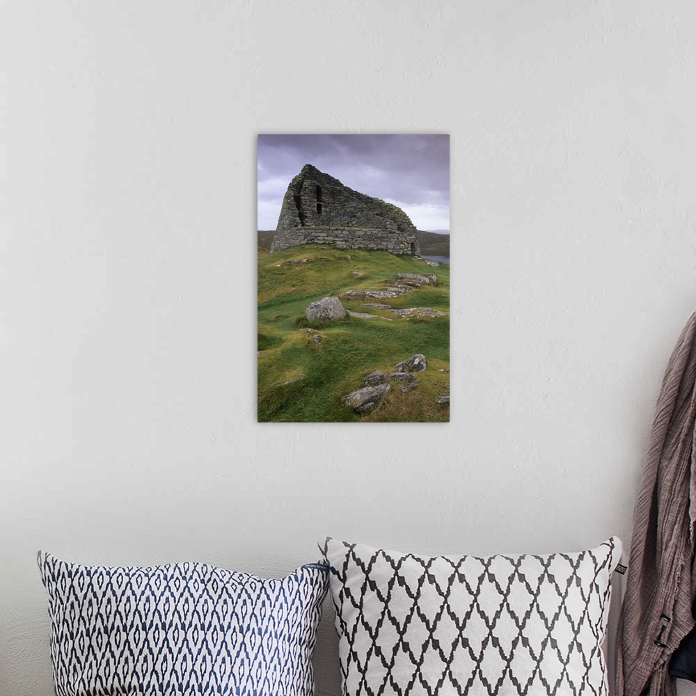 A bohemian room featuring Dun Carloway broch, Lewis, Outer Hebrides, Scotland, UK