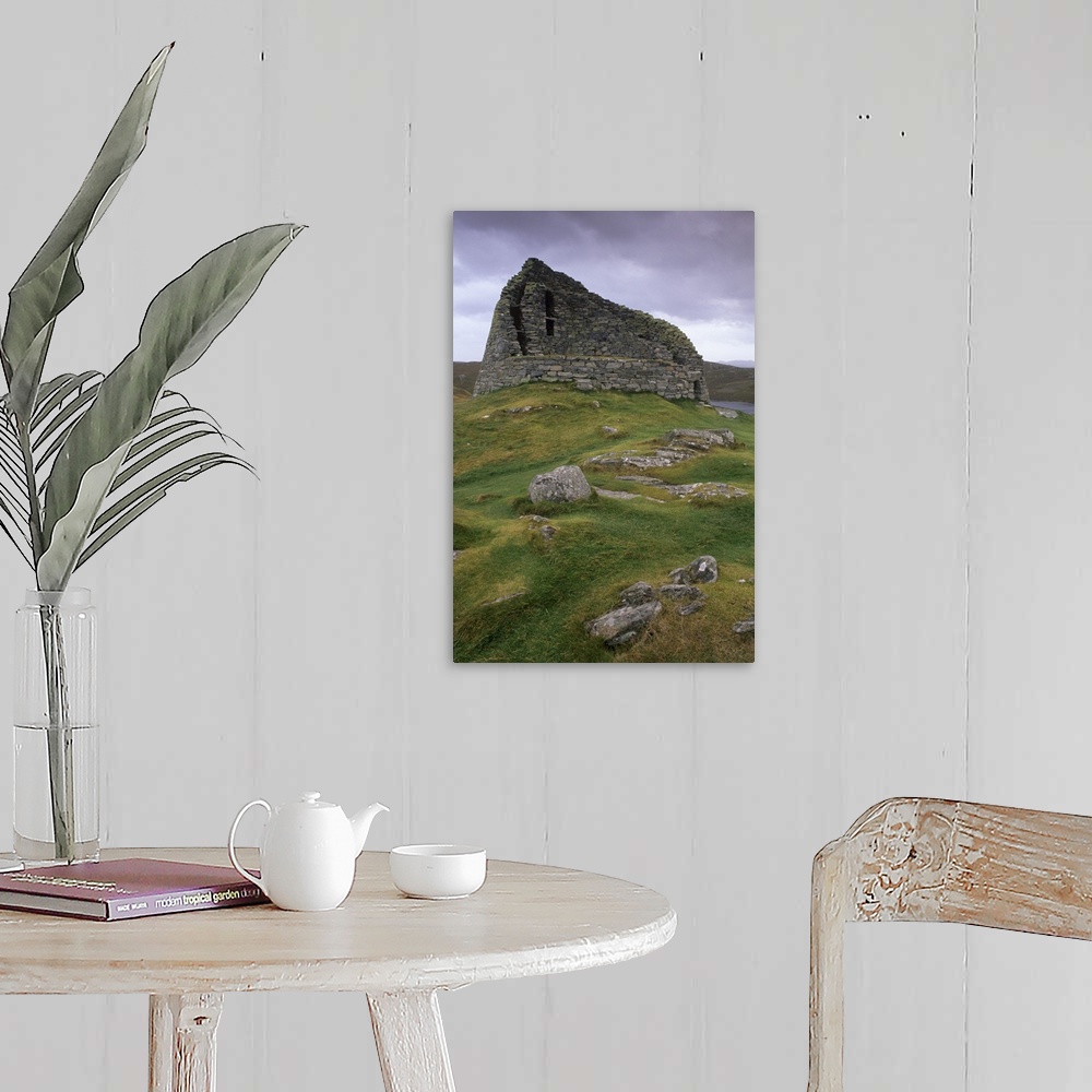 A farmhouse room featuring Dun Carloway broch, Lewis, Outer Hebrides, Scotland, UK