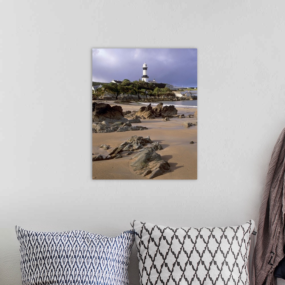 A bohemian room featuring Dunagree Point lighthouse, Inishoven peninsula, County Donegal, Ulster, Republic of Ireland, Europe