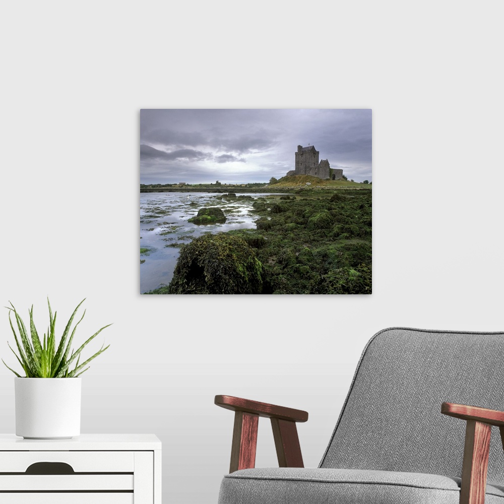 A modern room featuring Dunguaire Castle, County Galway, Connacht, Republic of Ireland