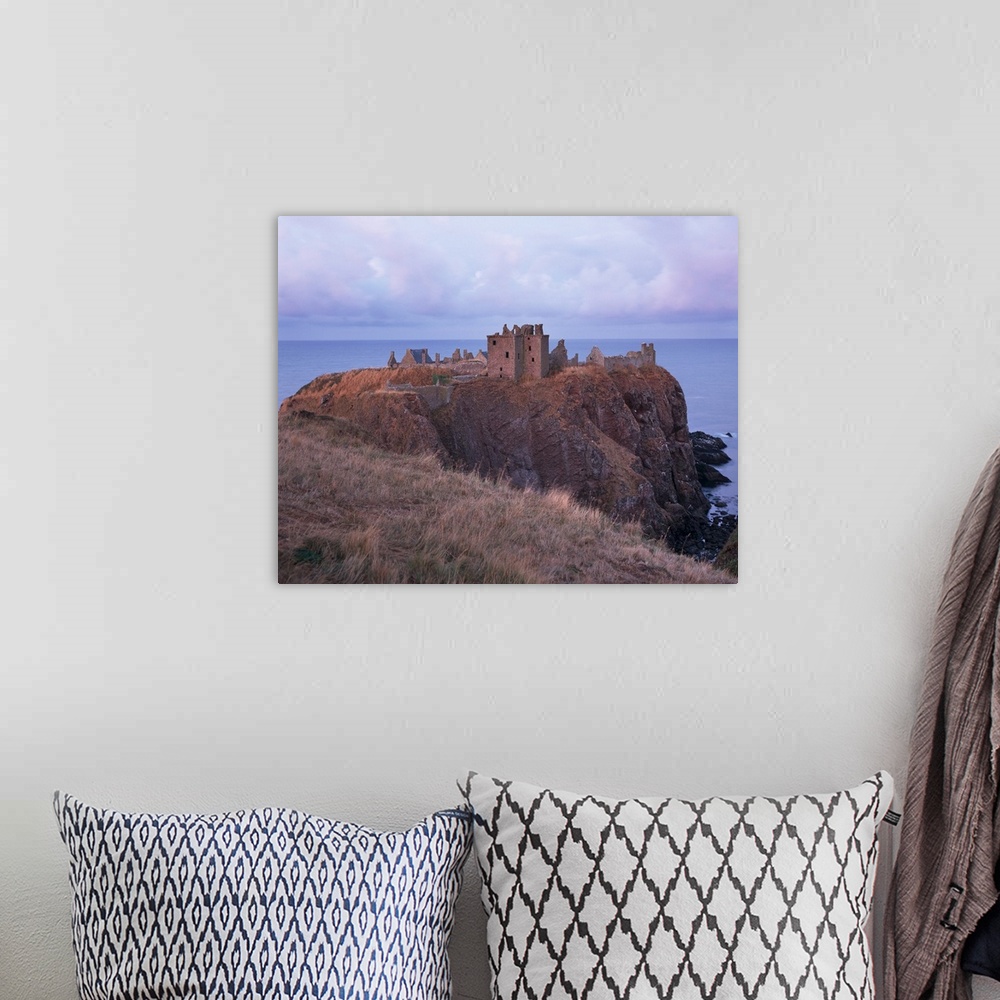 A bohemian room featuring Dunnottar Castle dating from the 14th century, Aberdeenshire, Scotland