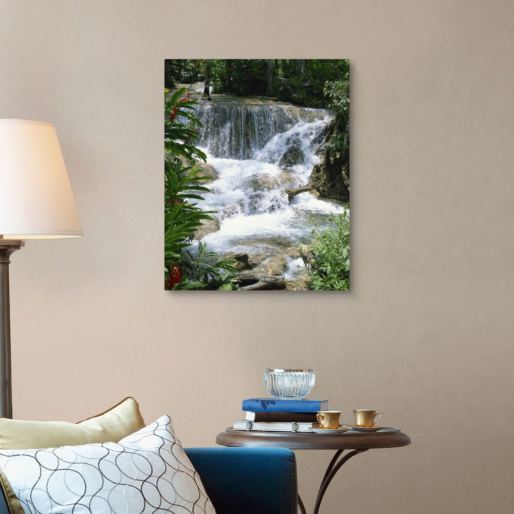 A traditional room featuring Dunns River Falls, Ocho Rios, Jamaica, West Indies, Caribbean