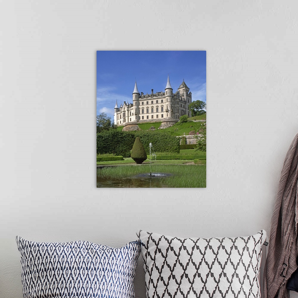 A bohemian room featuring Dunrobin Castle, Sutherland, Scotland, UK