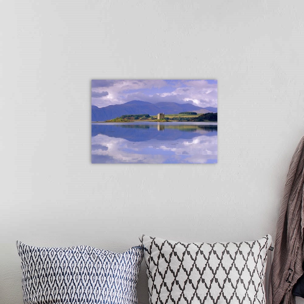 A bohemian room featuring Castle Stalker, Argyll and Bute,  Scotland, UK, Europe
