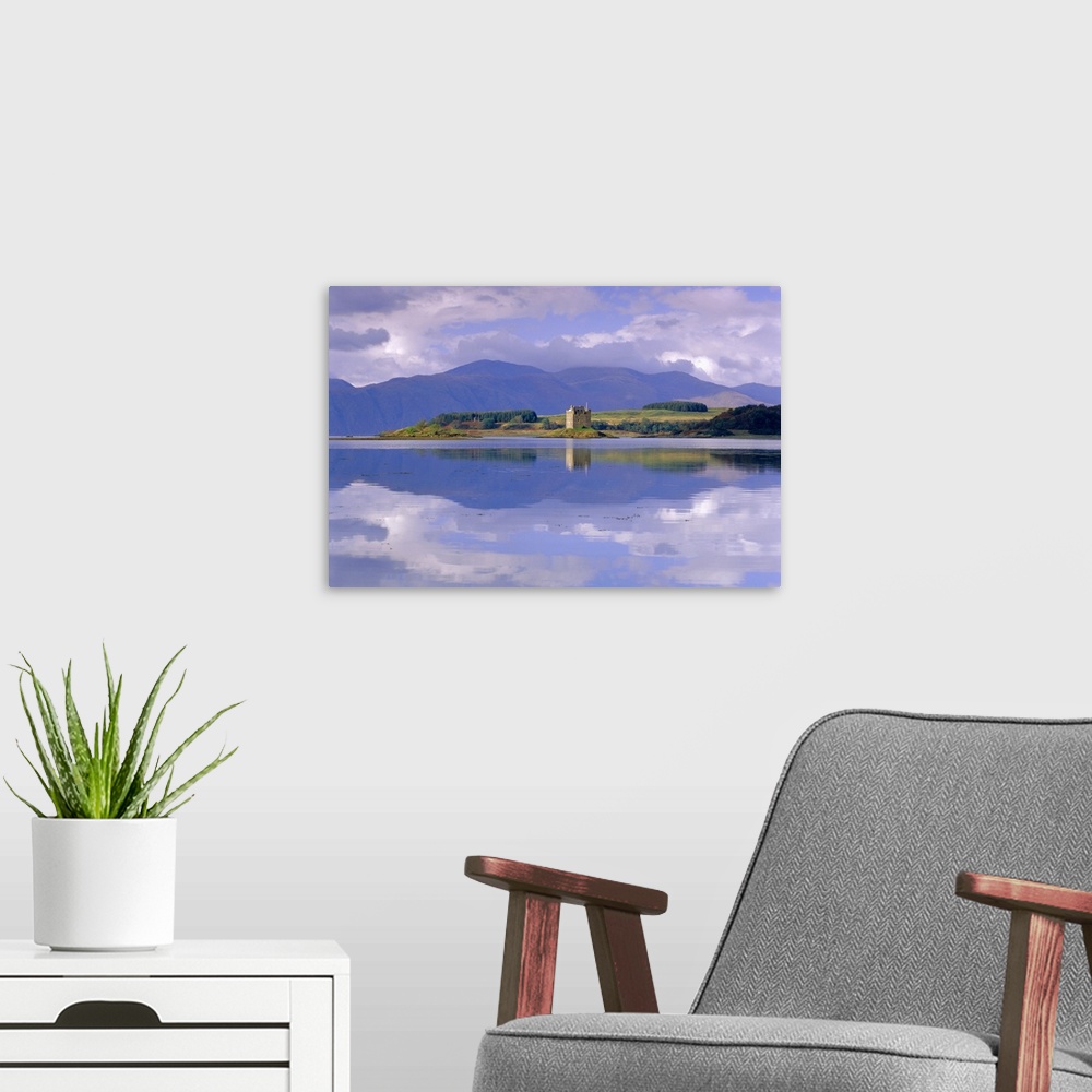 A modern room featuring Castle Stalker, Argyll and Bute,  Scotland, UK, Europe