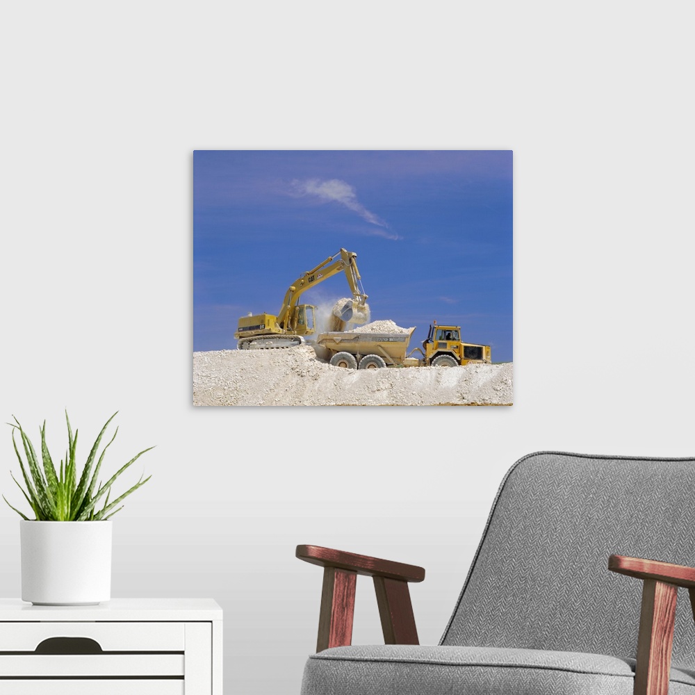 A modern room featuring Earth removal, Diggers, Construction Industry