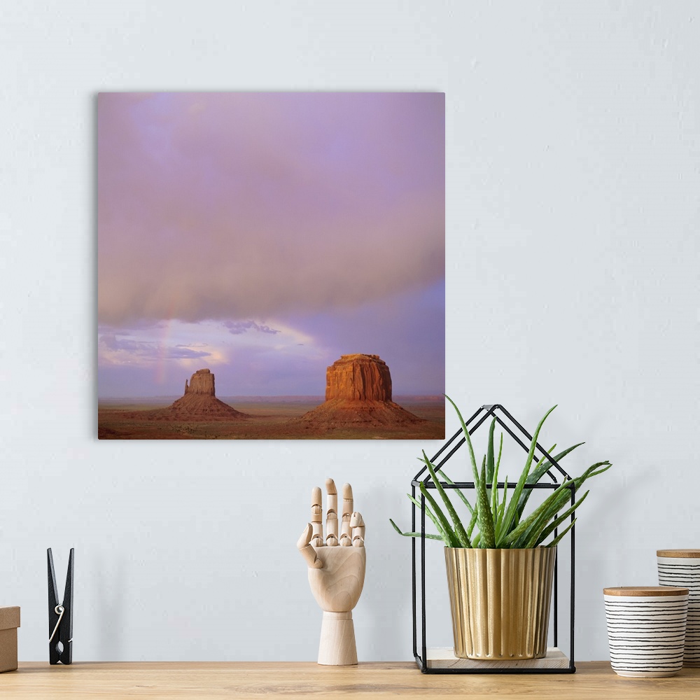 A bohemian room featuring East Mitten and Merrick Buttes, Monument Valley, Arizona