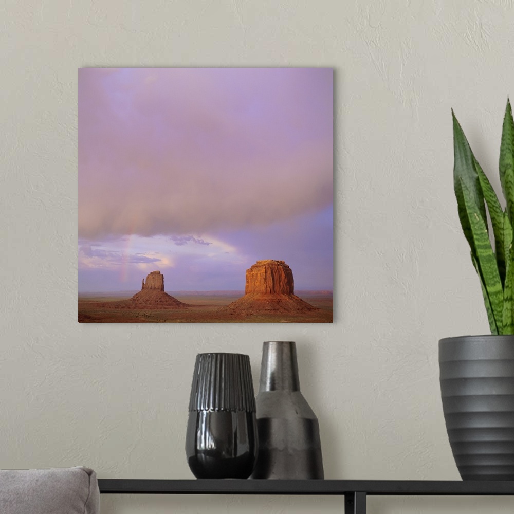 A modern room featuring East Mitten and Merrick Buttes, Monument Valley, Arizona
