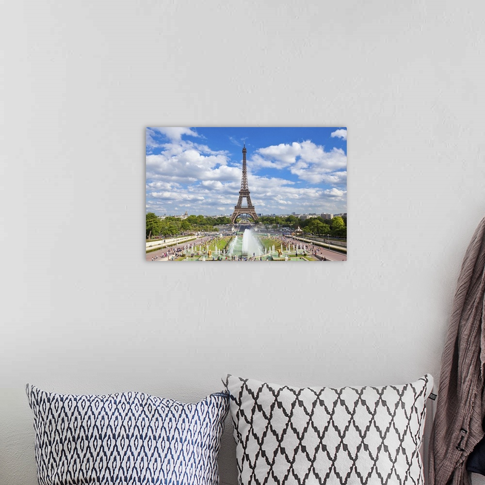 A bohemian room featuring Eiffel Tower and the Trocadero Fountains, Paris, France