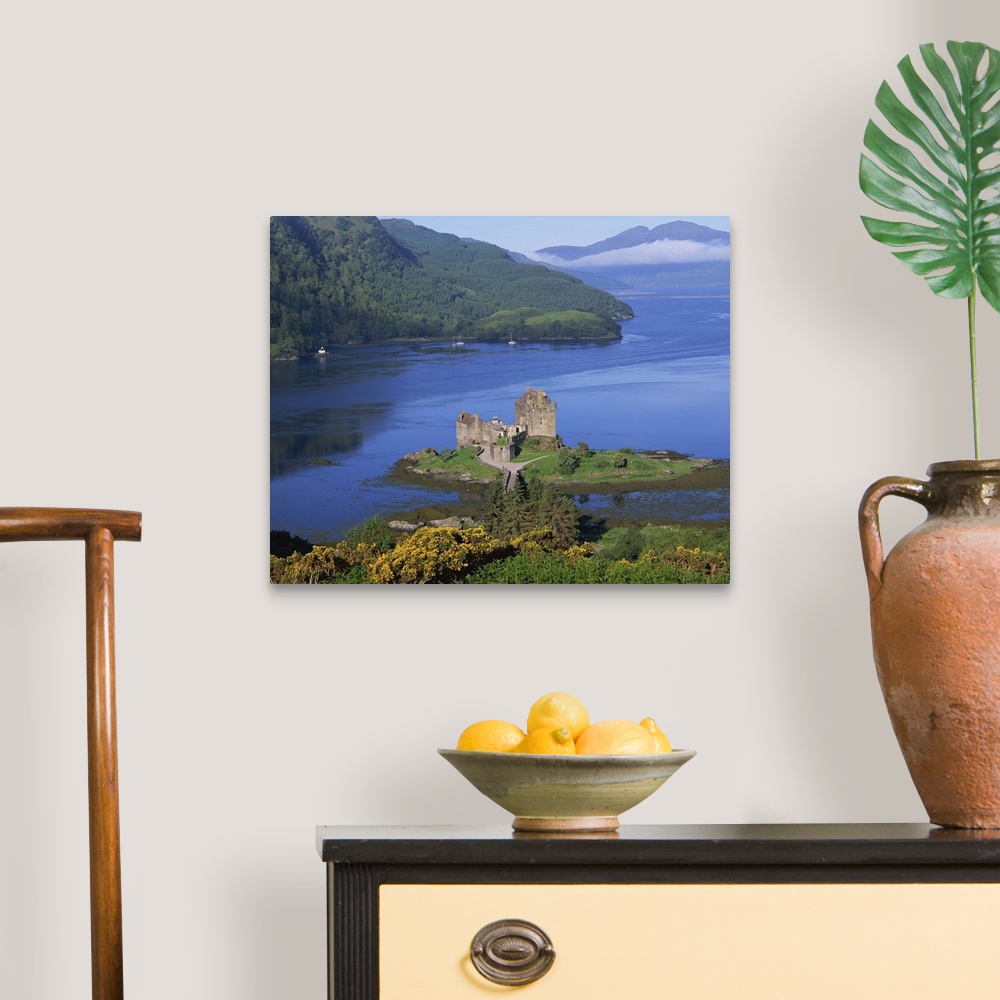 A traditional room featuring Eilean Donan Castle, Highlands, Scotland, UK