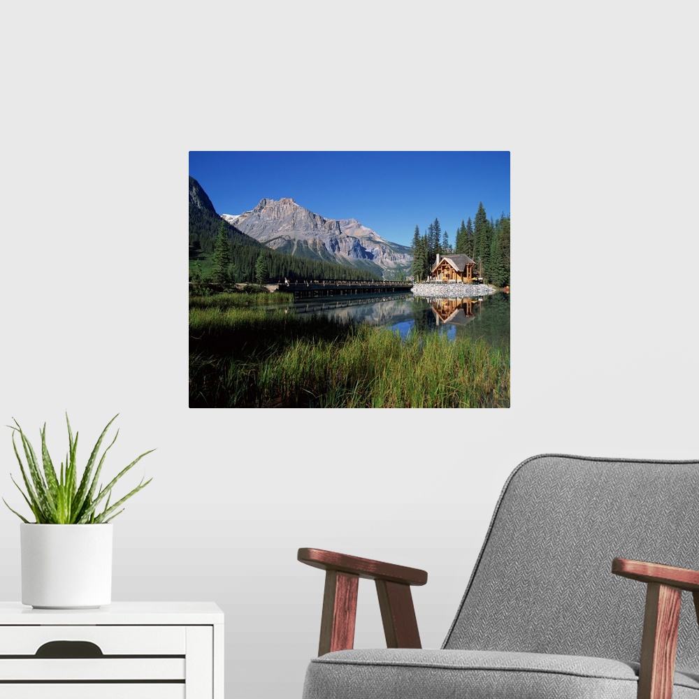 A modern room featuring Emerald Lake, Yoho National Park, British Columbia, Canada