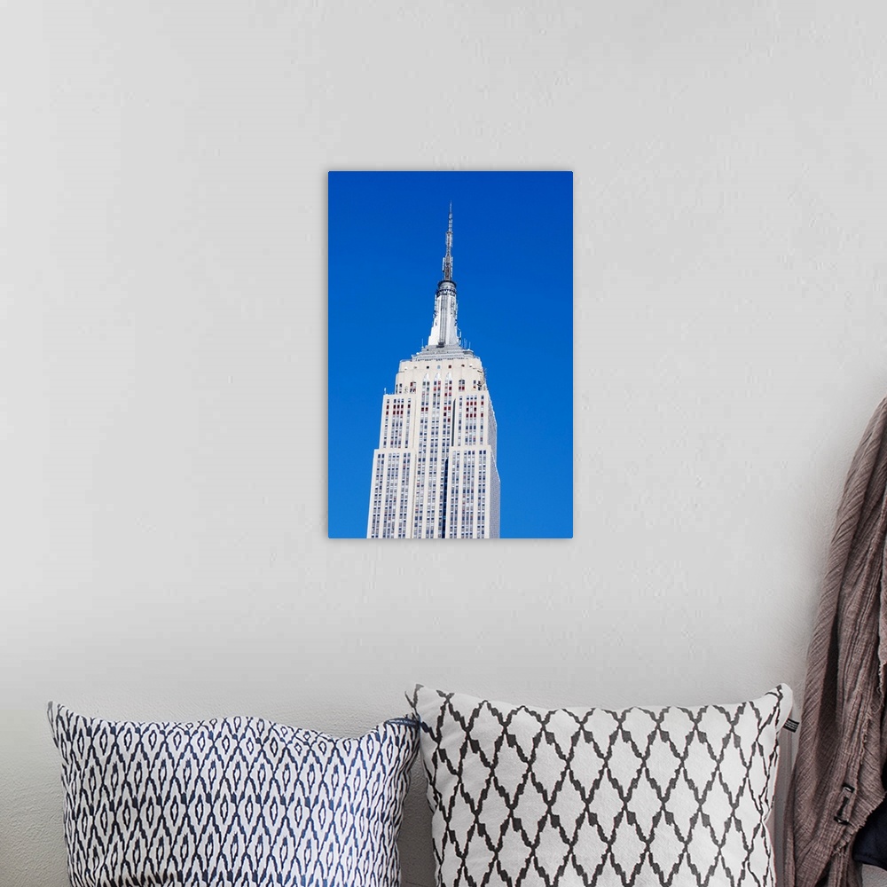 A bohemian room featuring Empire State Building, Manhattan, New York City, New York, USA