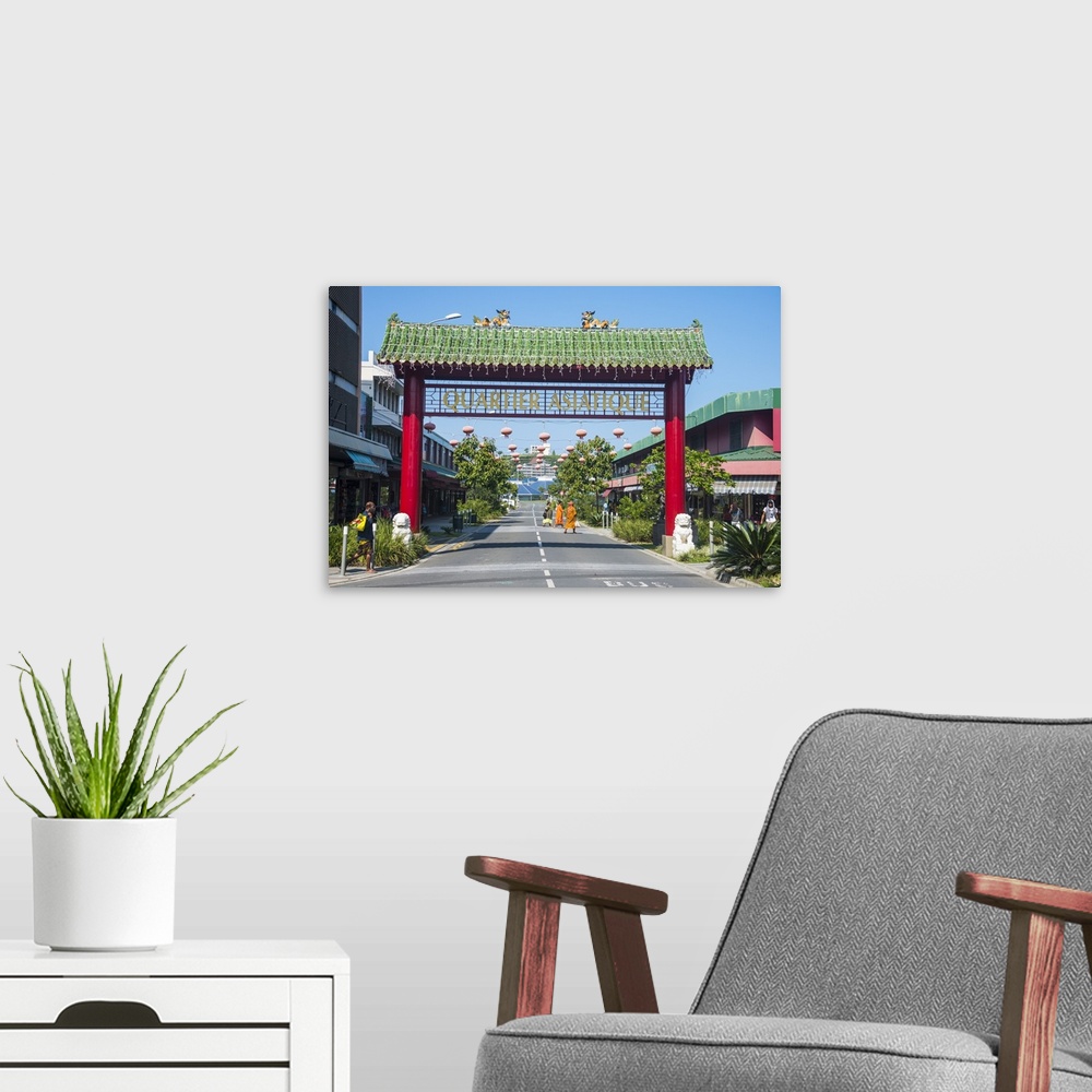 A modern room featuring Entrance to the Chinese Quarter, Noumea, New Caledonia