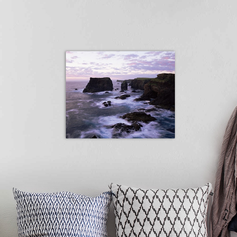 A bohemian room featuring Eshaness Cliffs, Shetland Islands, Scotland