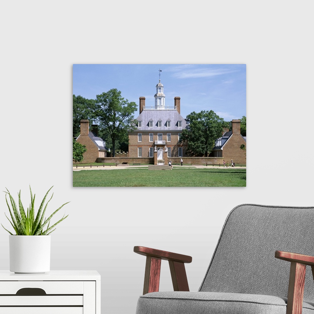 A modern room featuring Exterior of Governor's Palace, colonial architecture, Williamsburg, Virginia
