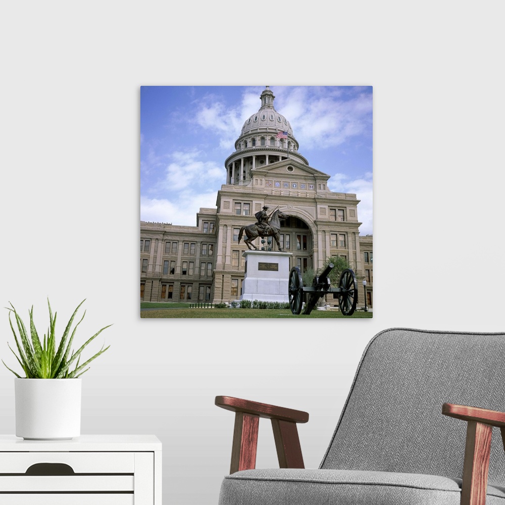 A modern room featuring Exterior of the State Capitol Building, Austin, Texas, USA