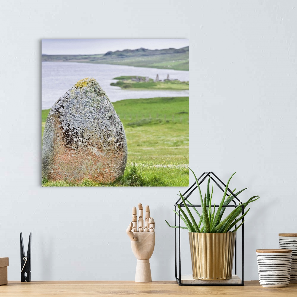 A bohemian room featuring Finlaggan rock, Islay Island, Inner Hebrides, Scotland, UK