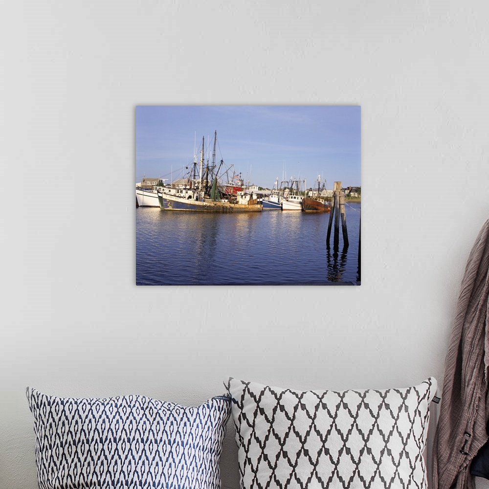 A bohemian room featuring Fishing boats, Hyannis Port, Cape Cod, Massachusetts, New England