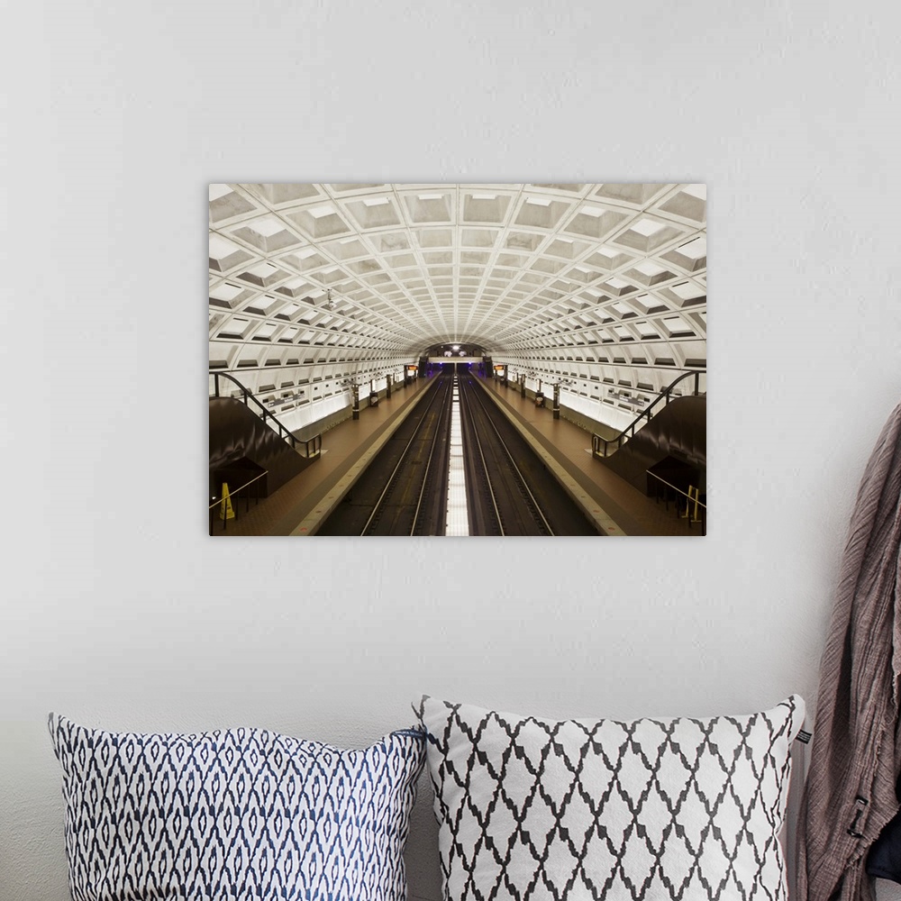A bohemian room featuring Foggy Bottom Metro station platform, Washington D.C