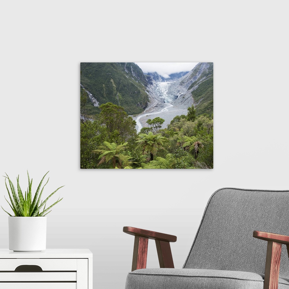 A modern room featuring View to the Fox Glacier from the Chalet Lookout Track, Fox Glacier, Westland Tai Poutini National...