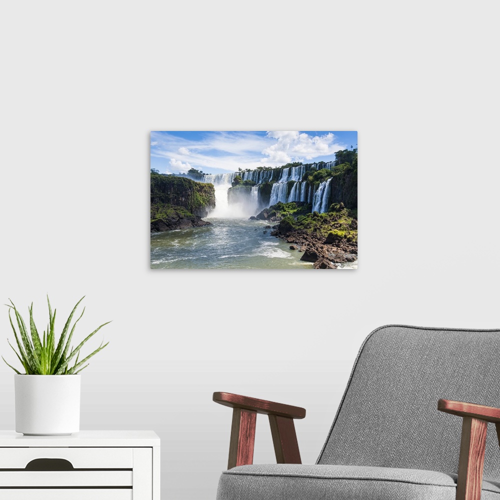 A modern room featuring Foz de Iguazu, largest waterfalls, Iguazu National Park, UNESCO World Heritage Site, Argentina, S...