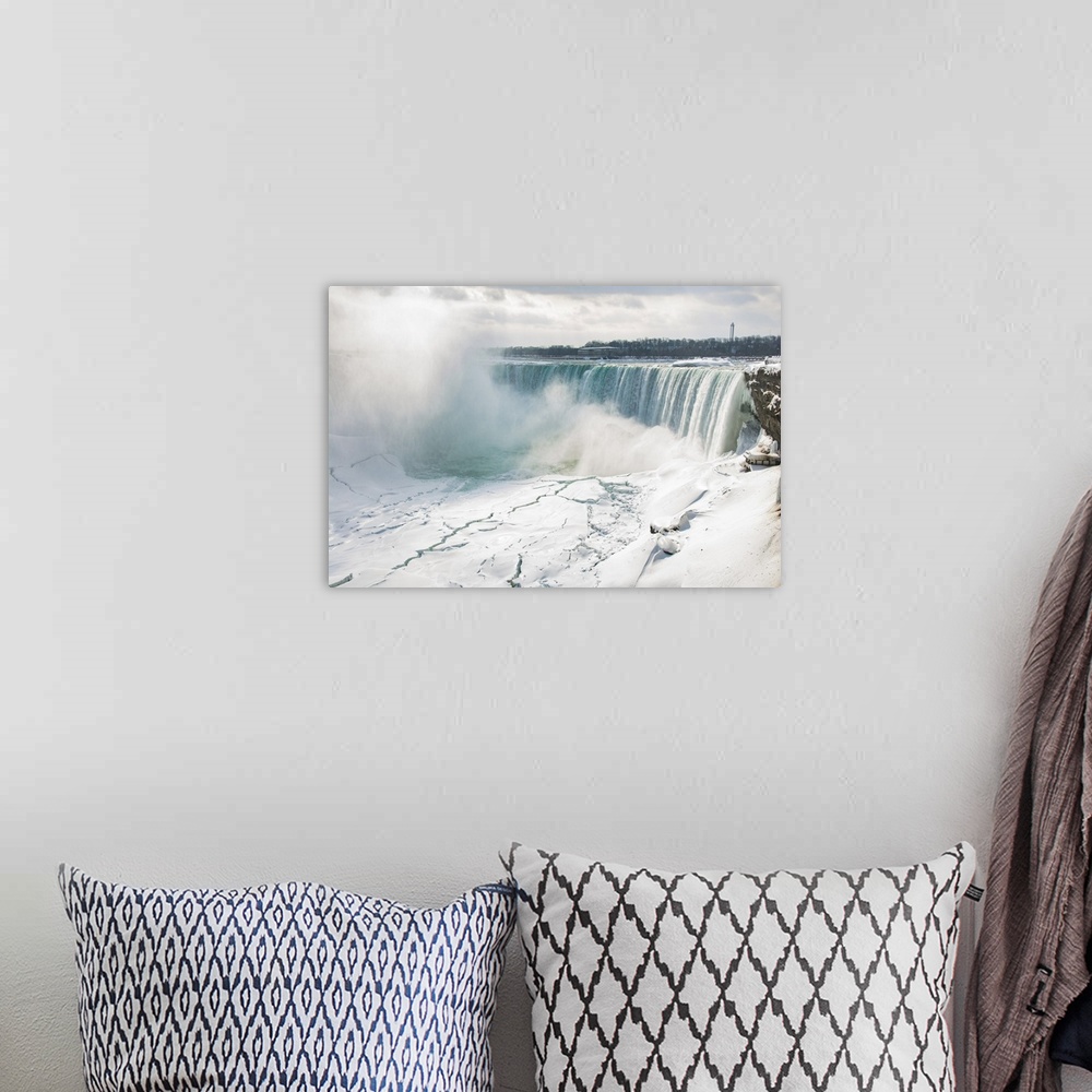 A bohemian room featuring Frozen Niagara Falls, Ontario, Canada, North America