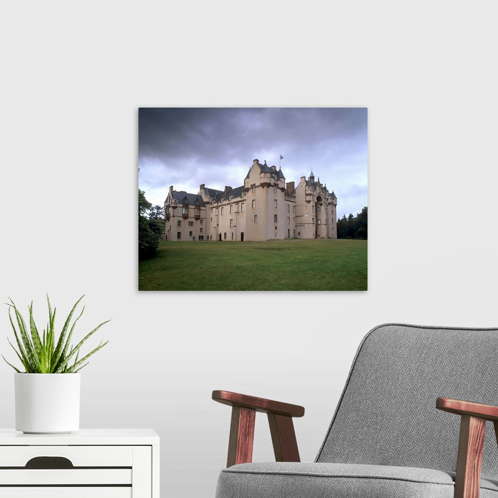 A modern room featuring Fyvie Castle, Aberdeenshire, Scotland, UK