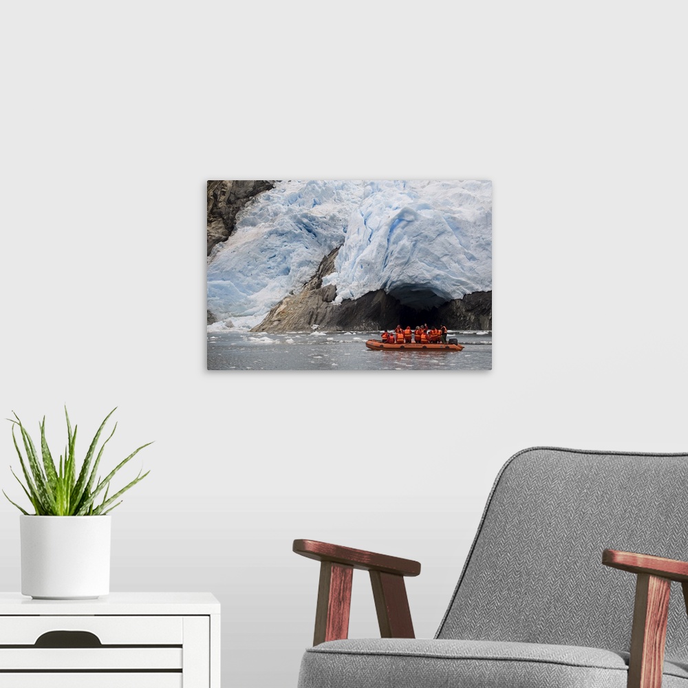 A modern room featuring Garibaldi Glacier, Darwin National Park, Tierra del Fuego, Patagonia, Chile