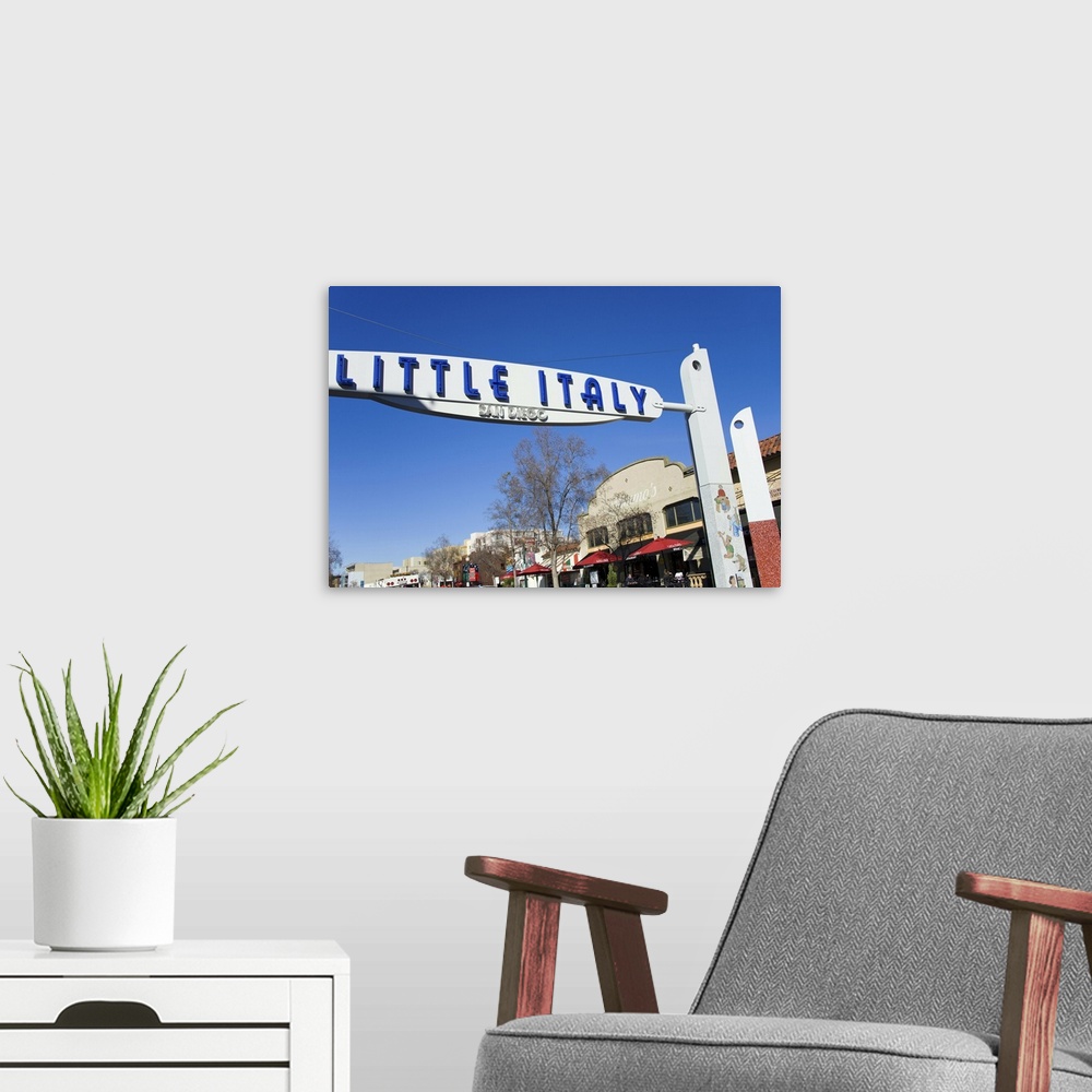 A modern room featuring Gateway arch in Little Italy, San Diego, California, United States of America