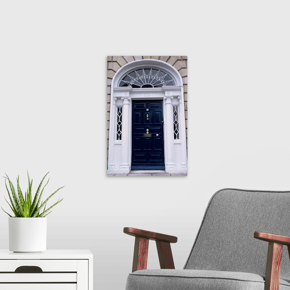 A modern room featuring Georgian doorway, Dublin, Eire (Republic of Ireland), Europe