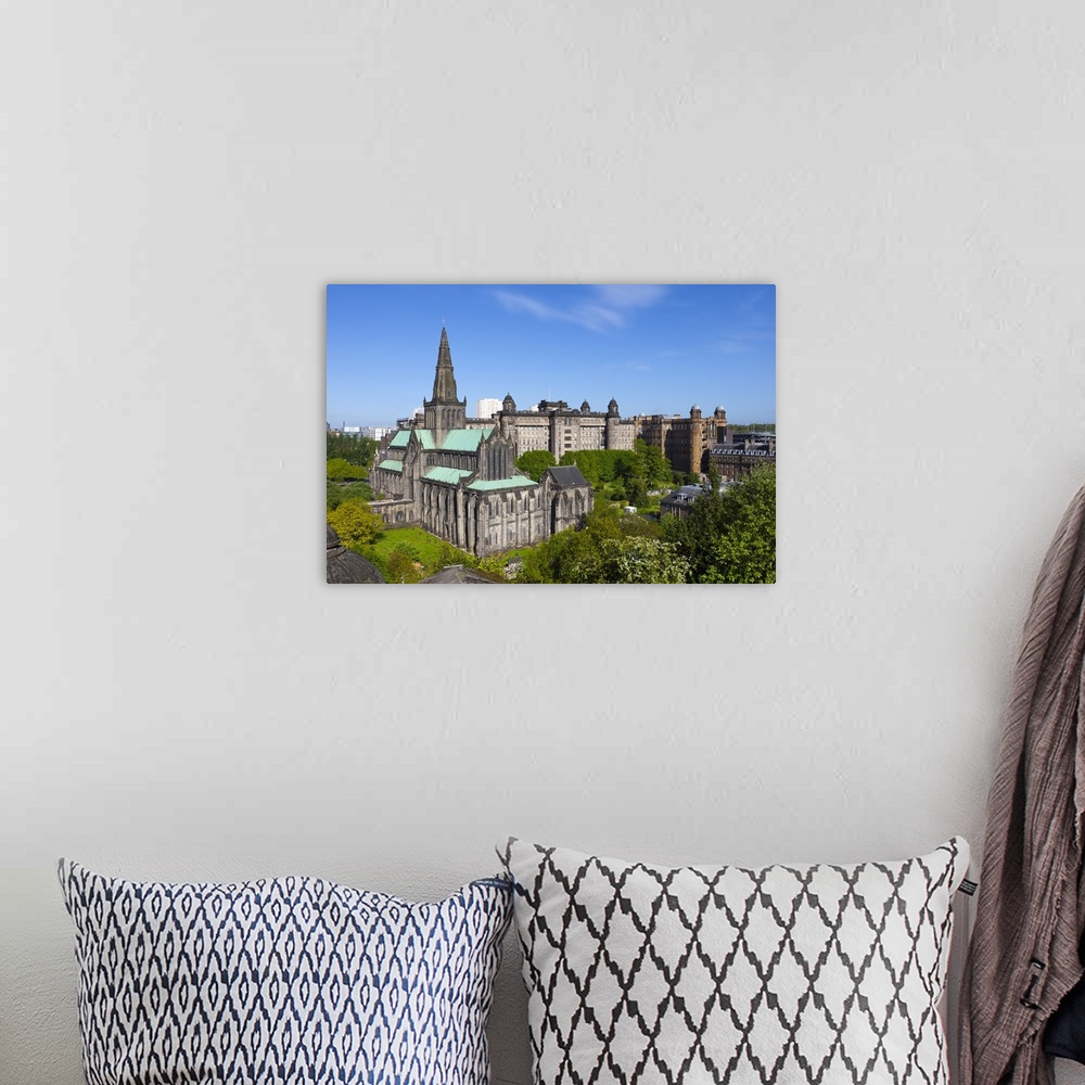 A bohemian room featuring Glasgow Cathedral and Royal Infirmary, Glasgow, Scotland, United Kingdom, Europe