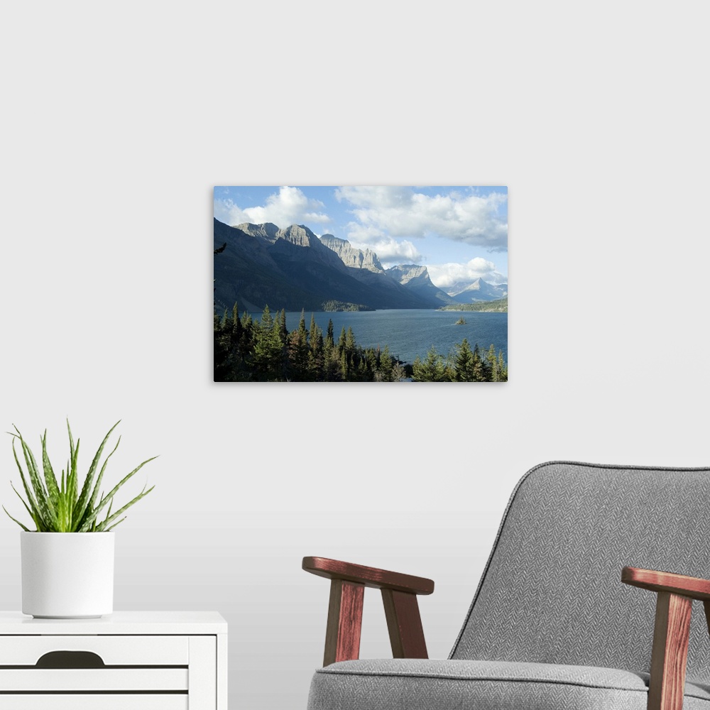 A modern room featuring Going to the Sun Road, Glacier National Park, Montana