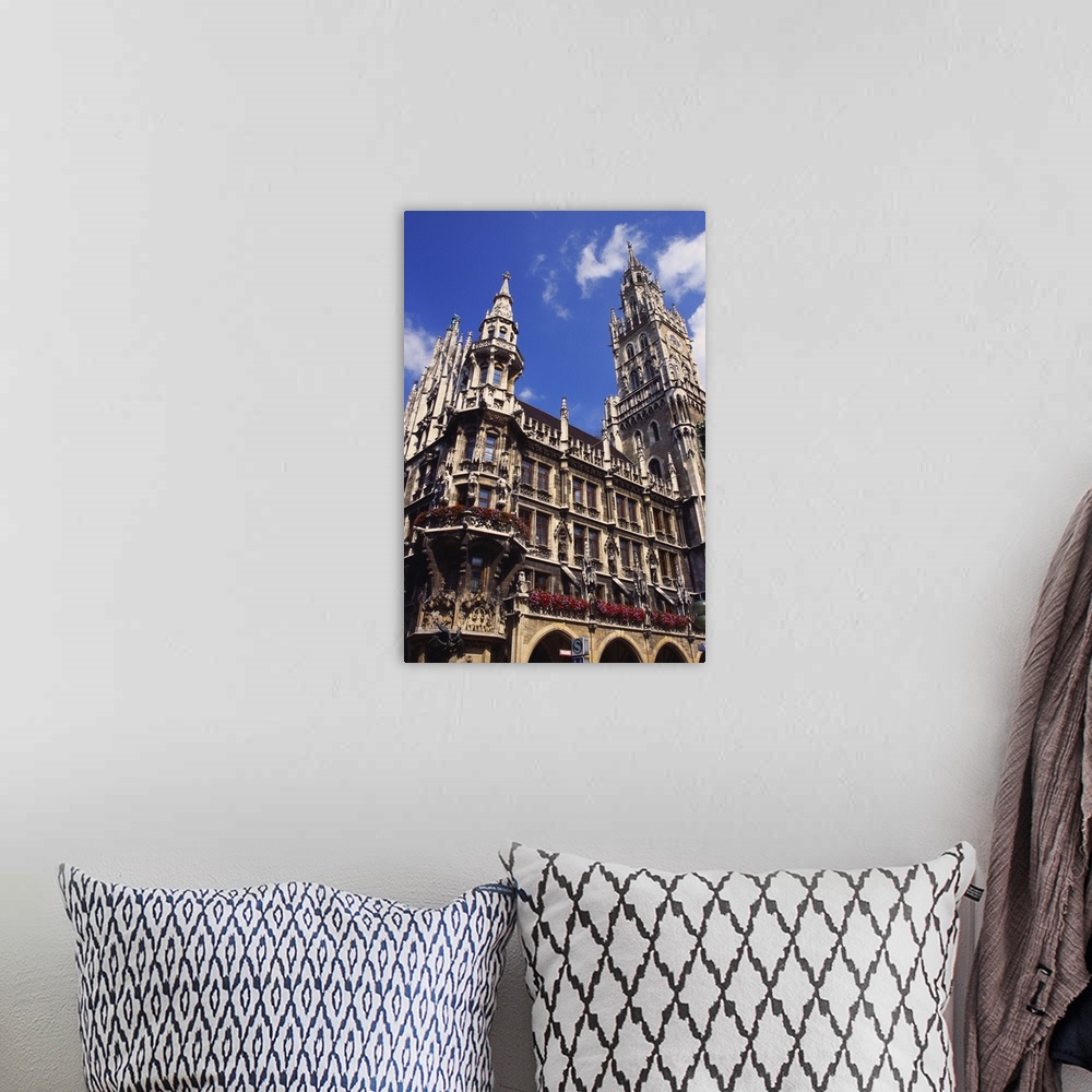A bohemian room featuring Gothic Town Hall, Munich, Bavaria, Germany.