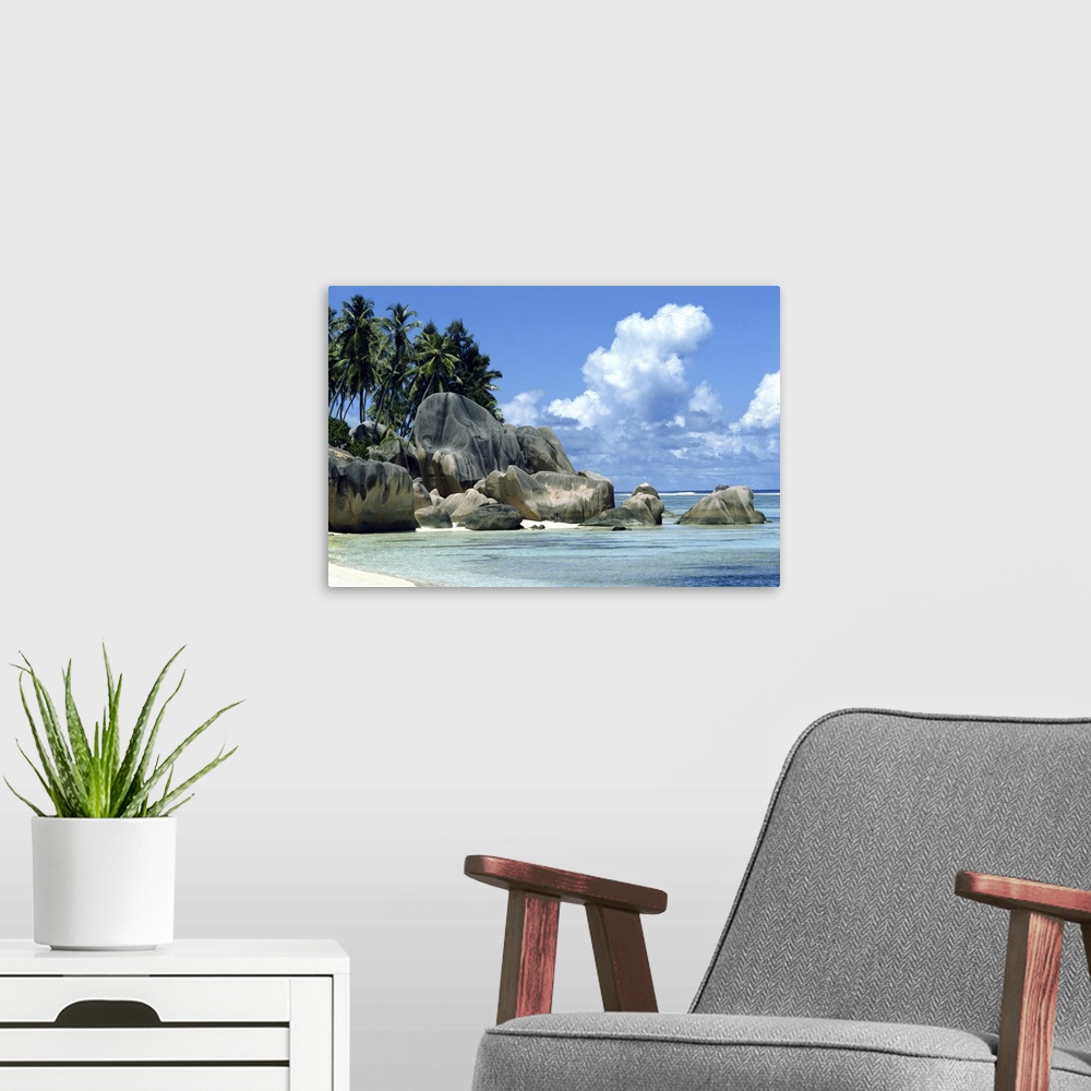 A modern room featuring Grand Anse, La Digue, Seychelles, Indian Ocean, Africa
