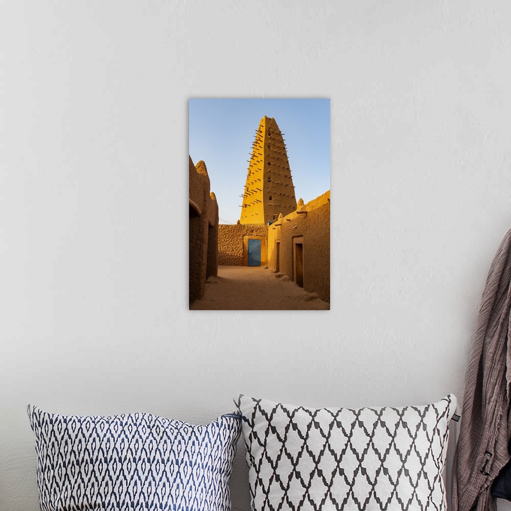 A bohemian room featuring Grand Mosque of Agadez, UNESCO World Heritage Site, Agadez, Niger, Africa
