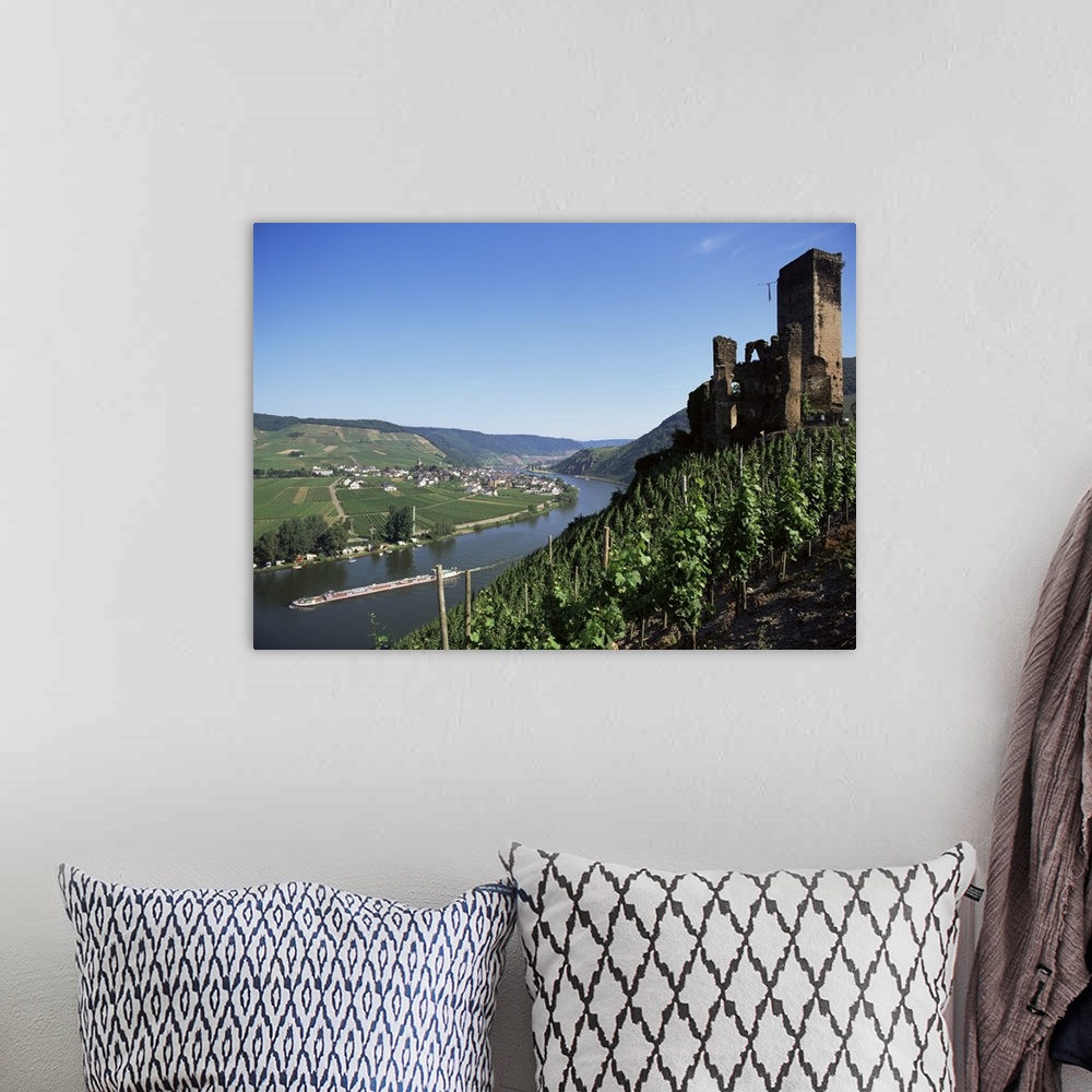 A bohemian room featuring Gravenburg Castle, River Mosel, Rhineland Palatinate, Germany