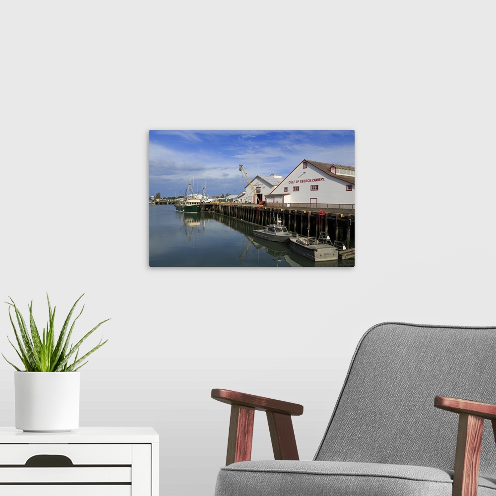 A modern room featuring Gulf of Georgia Cannery, Steveston Fishing Village, Vancouver, British Columbia, Canada, North Am...