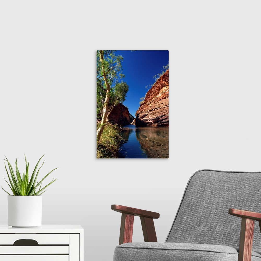 A modern room featuring Hamersley Gorge, Karijini National Park, Pilbara, Western Australia, Australia, Pacific