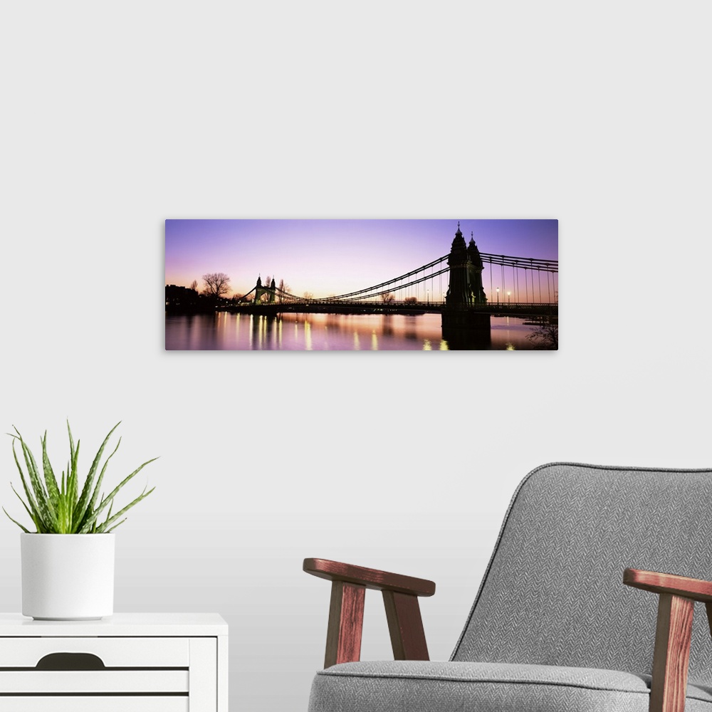 A modern room featuring Hammersmith Bridge, London, England, United Kingdom, Europe