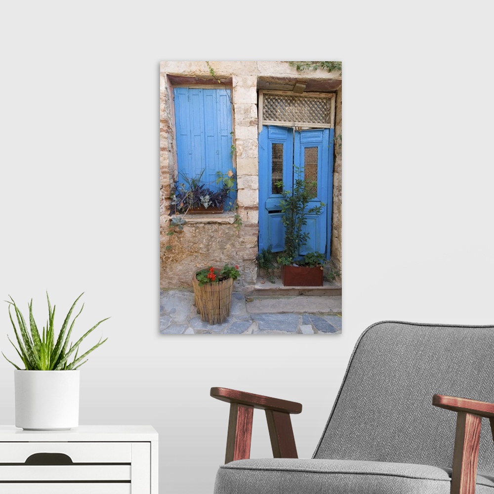 A modern room featuring Hania, Crete, Greek Islands, Greece, Europe
