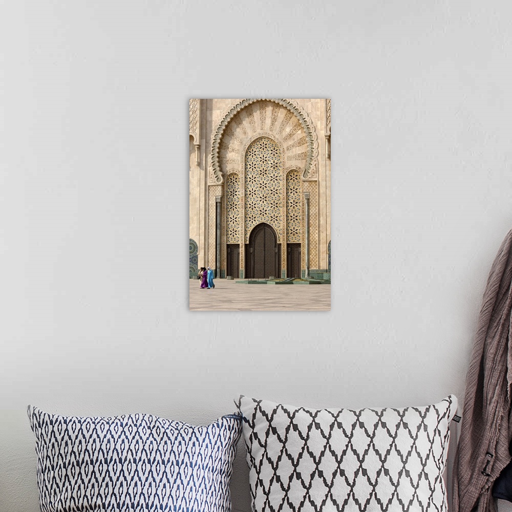 A bohemian room featuring Hassan II Mosque, Casablanca, Morocco, North Africa, Africa