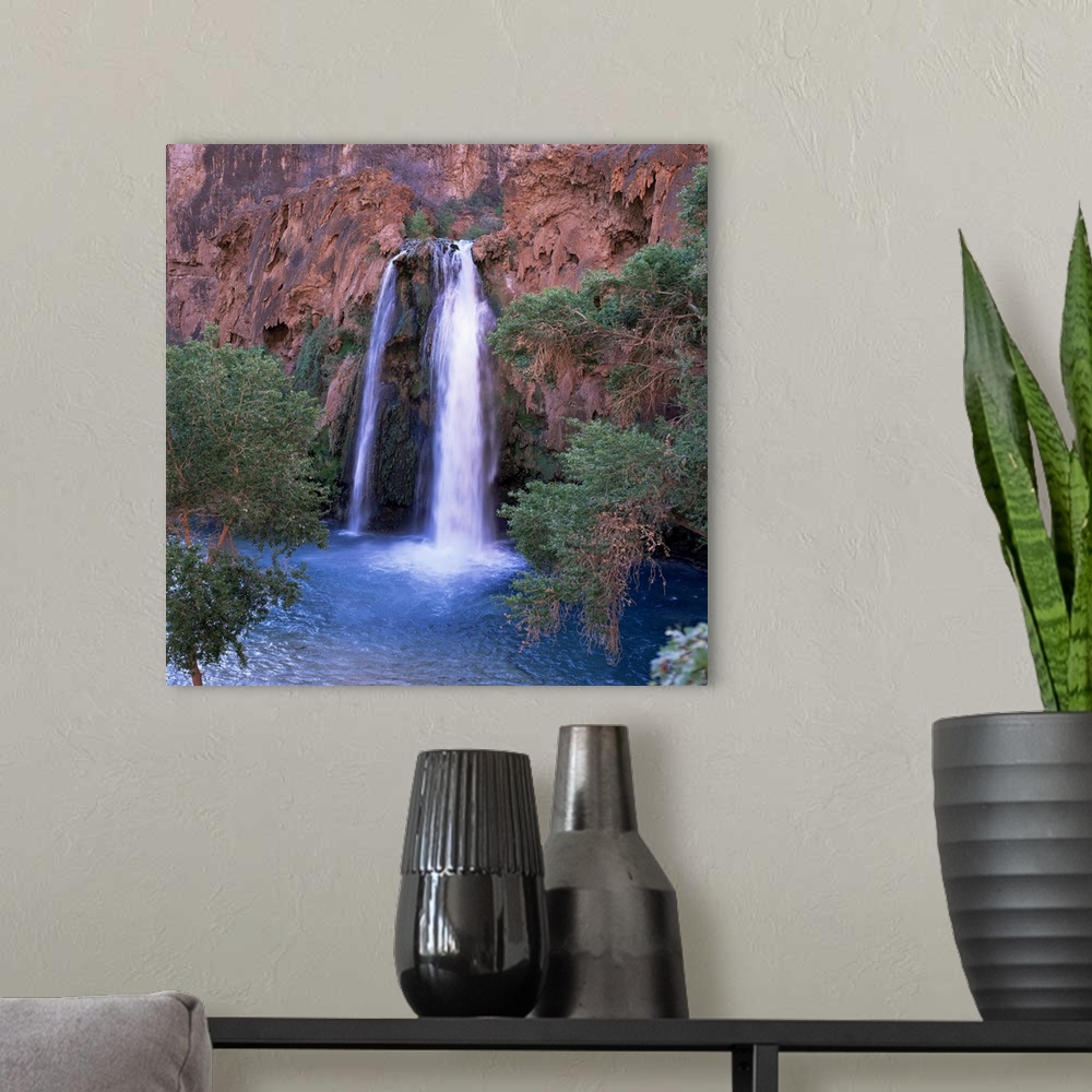 A modern room featuring Havasu Falls, Grand Canyon