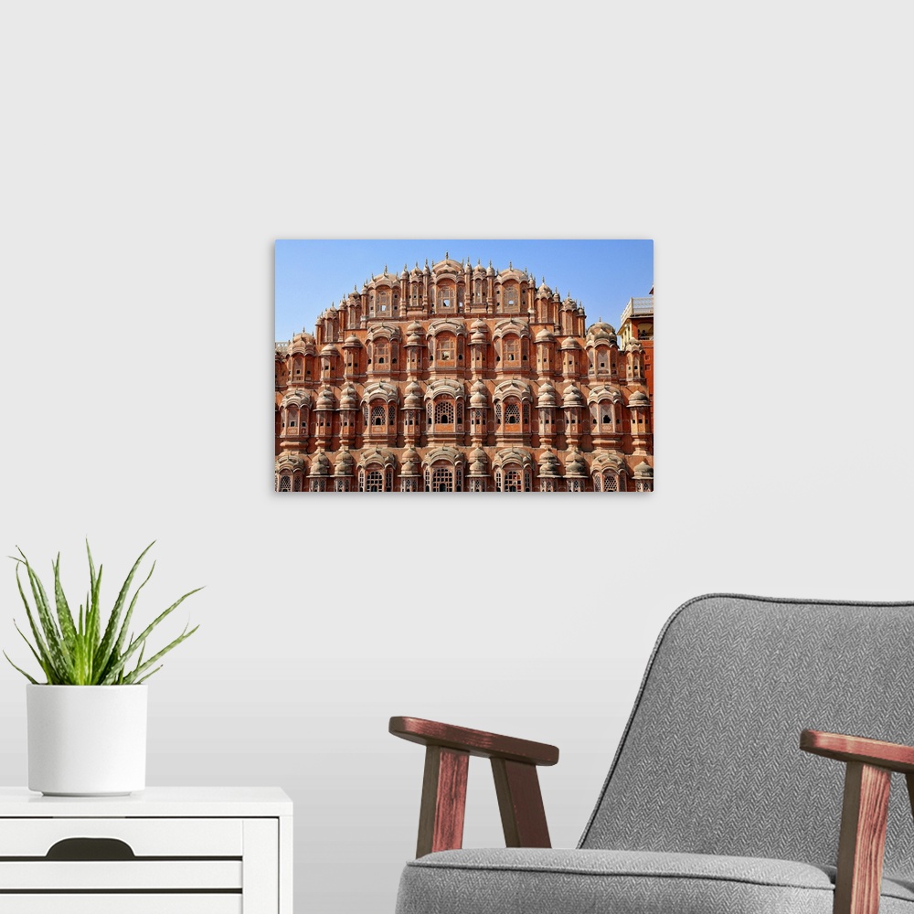 A modern room featuring Hawa Mahal (Palace of Winds), built in 1799, Jaipur, Rajasthan, India, Asia.